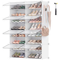 REGÁL NA BOTY, bílá, 83/125/32 cm - bílá, Basics, kov/plast (83/125/32cm)
