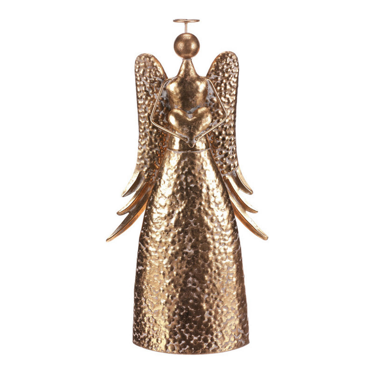 VIANOČNÁ FIGÚRKA - zlatá, Basics, kov (22/42/9cm)