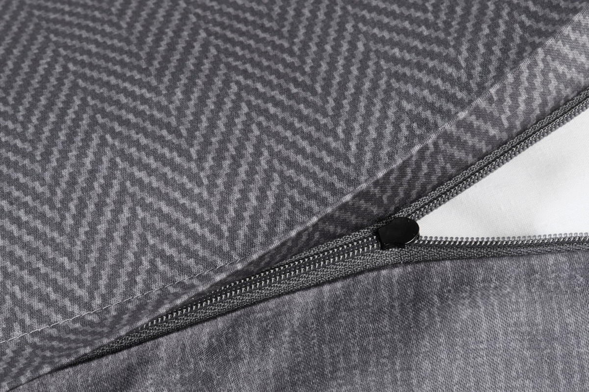 KOPFKISSENBEZUG HERRINGBONE 80/40 cm  - Anthrazit, Basics, Textil (80/40cm) - Joop!