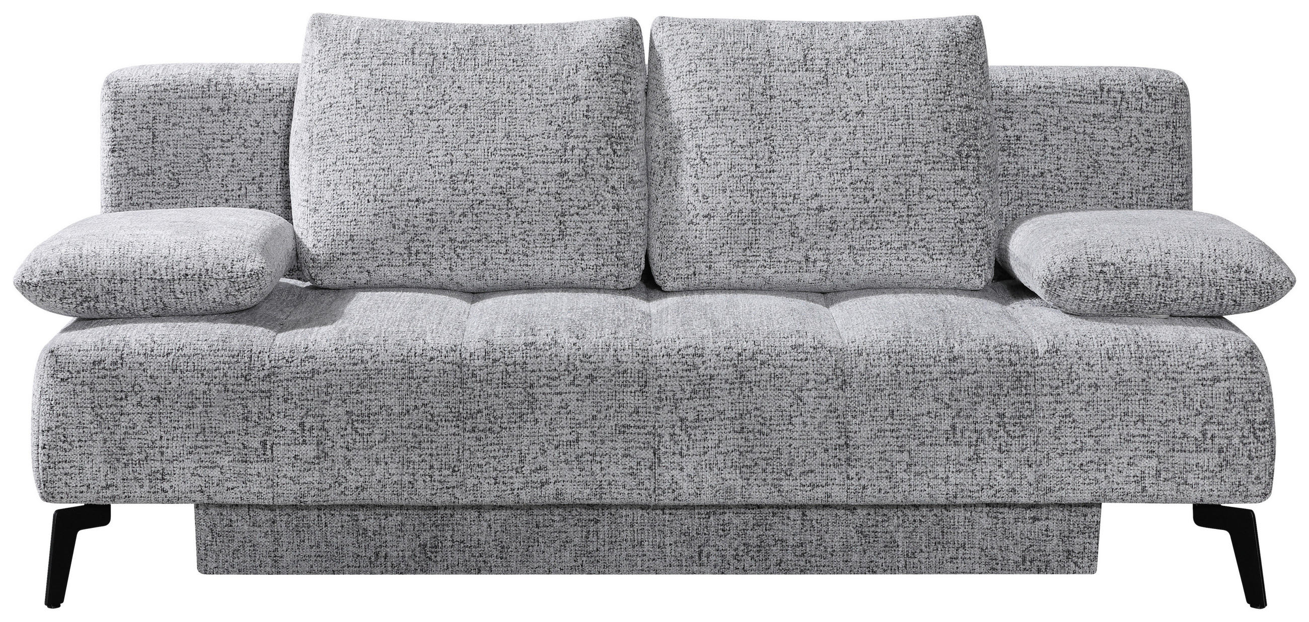 KANAPÉÁGY textil szürke  - fekete/szürke, Design, textil/fém (209-235/90/100cm) - Novel