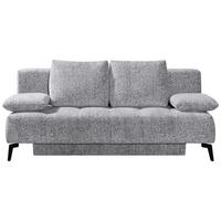 KANAPÉÁGY textil szürke  - fekete/szürke, Design, textil/fém (209-235/90/100cm) - Novel