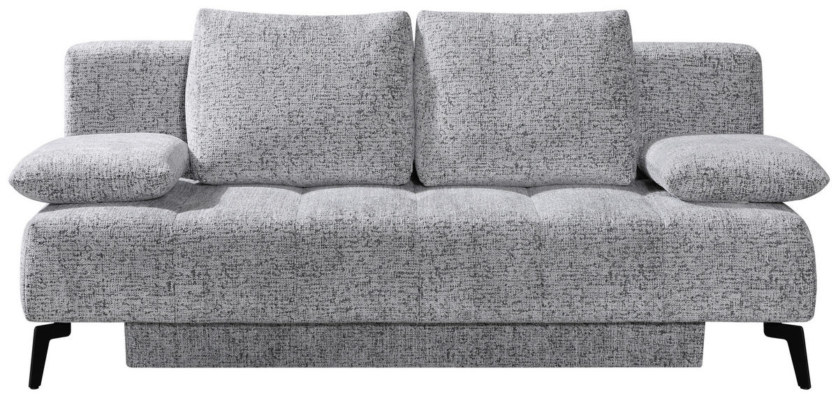 KANAPÉÁGY textil szürke  - fekete/szürke, Design, textil/fém (209-235/90/100cm) - Novel