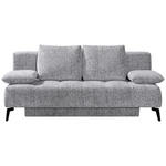SCHLAFSOFA  in Webstoff Hellgrau  - Hellgrau/Schwarz, Design, Textil/Metall (209-235/90/100cm) - Novel