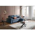 ECKSOFA Blau Chenille  - Blau/Schwarz, KONVENTIONELL, Kunststoff/Textil (292/150cm) - Hom`in