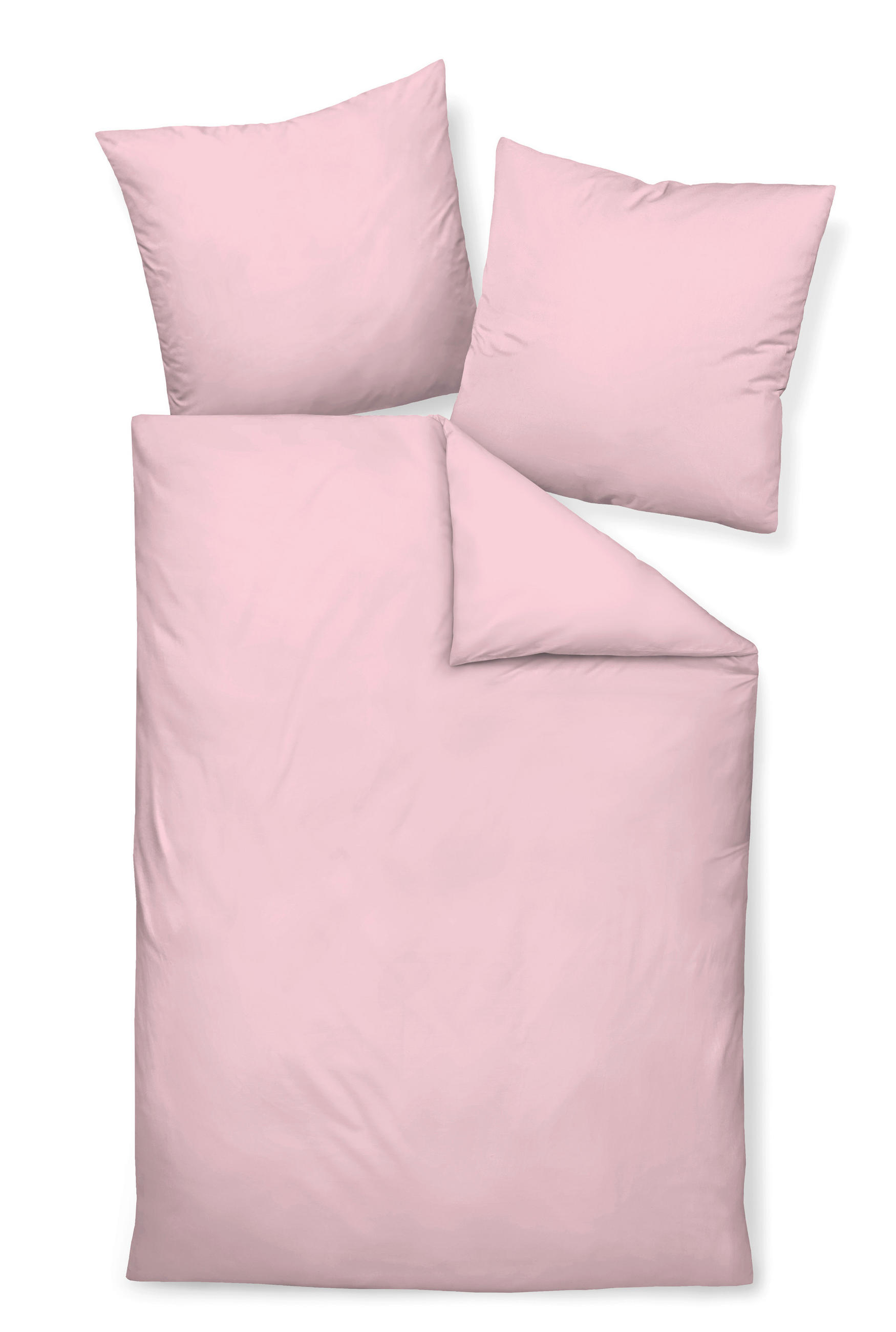 BETTWÄSCHE Giacomo Makosatin 135/200 cm  - Hellrosa, Basics, Textil (135/200cm) - Janine