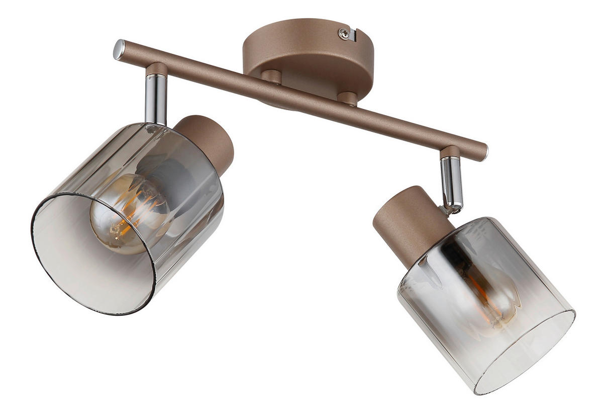 STRAHLER 26/8/15 cm   - Klar/Chromfarben, Design, Glas/Metall (26/8/15cm) - Globo