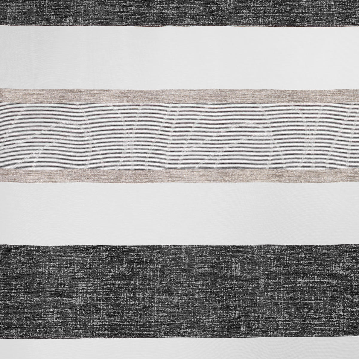 HOTOVÝ ZÁVĚS, průhledné, 135/245 cm - šedá/černá, Konvenční, textil (135/245cm) - Esposa