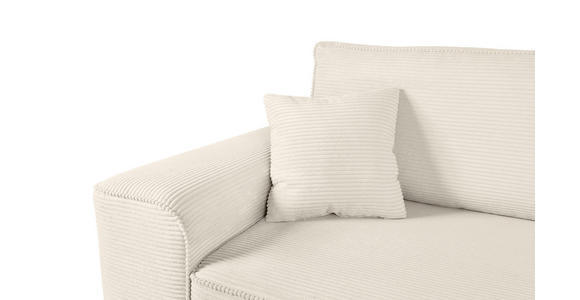 SCHLAFSOFA  mit Rücken echt, Armteil links, Armteil rechts Cord Creme  - Creme/Schwarz, Design, Kunststoff/Textil (261/95/108cm) - Xora