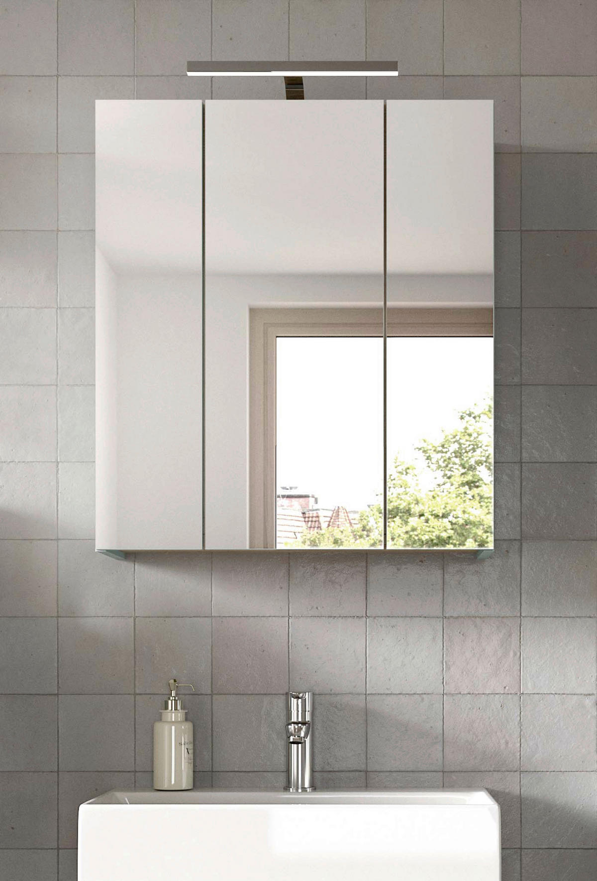 SPIEGELSCHRANK 60/68/19 cm  - Eiche San Remo, Modern, Glas/Holzwerkstoff (60/68/19cm) - MID.YOU