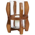 WINDLICHT Braun 14/20 cm  - Braun, Natur, Glas/Holz (14/20cm) - Ambia Home
