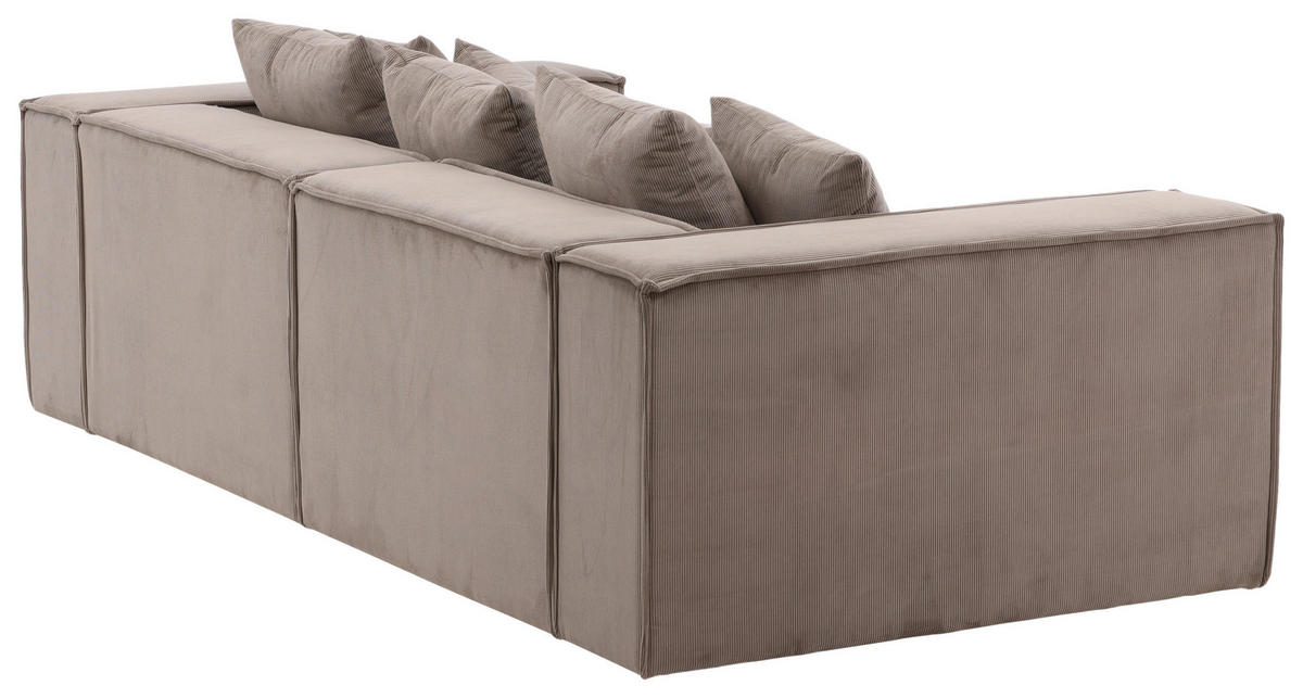 2-SITS SOFFA i trä, plast, textil brun  - brun, Design, trä/textil (232/80/116cm) - Livetastic