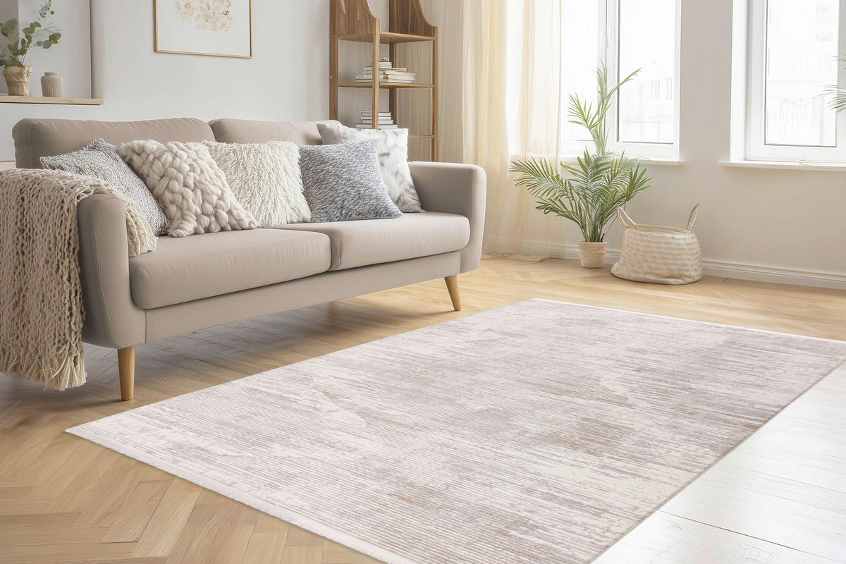FLACHWEBETEPPICH 160/230 cm Jardin Silberfarben  - Silberfarben, Design, Textil (160/230cm) - Pierre Cardin