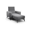 SESSELSET in Chenille Anthrazit  - Anthrazit/Schwarz, Design, Textil/Metall (110/85/86-94cm) - SENSOO