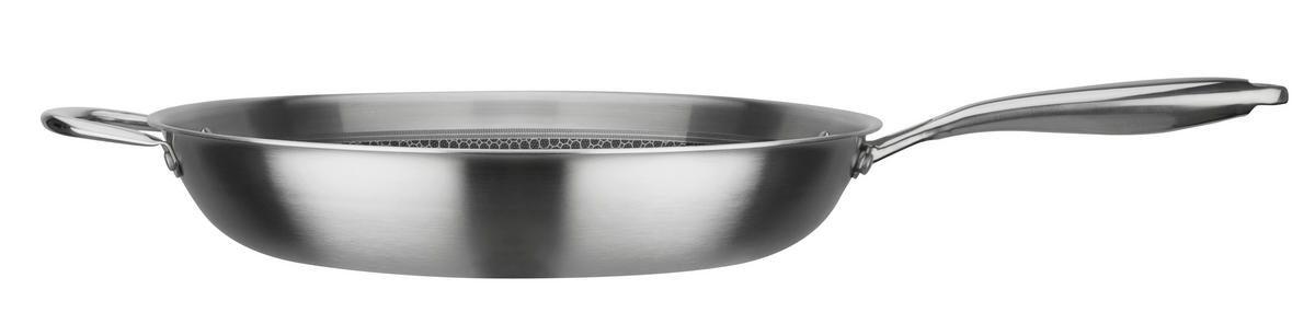 PÁNEV NA SMAŽENÍ povrch Vitaflon® Quarzit 36 cm  - barvy nerez oceli, Basics, kov (36cm) - GSW