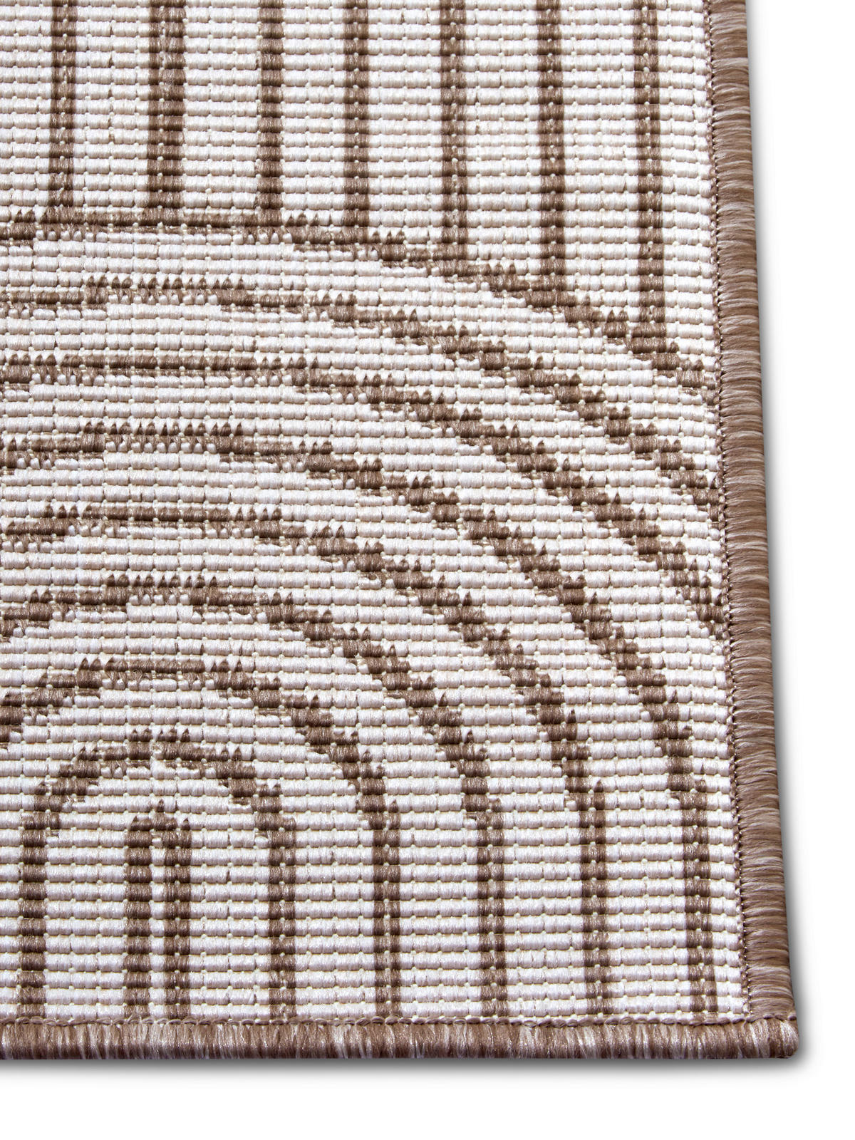 OUTDOORTEPPICH 80/150 cm Pangli Weiß, Cappuccino  - Weiß/Cappuccino, Design, Kunststoff (80/150cm)