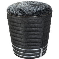 TABURET, textil, 42/50 cm - barvy grafitu/antracitová, Design, textil (42/50cm) - MID.YOU