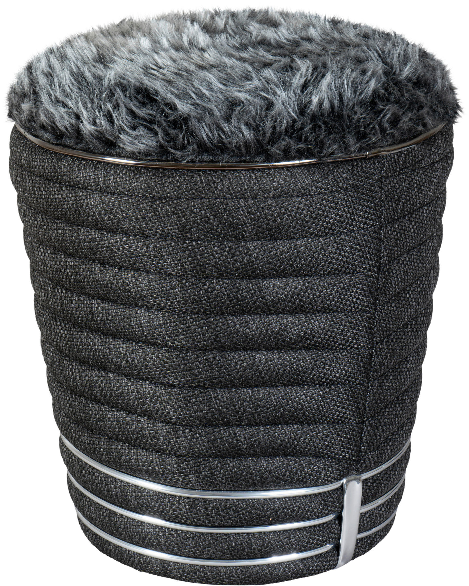 Kayoom Hocker Anthrazit, Graphit 50 cm