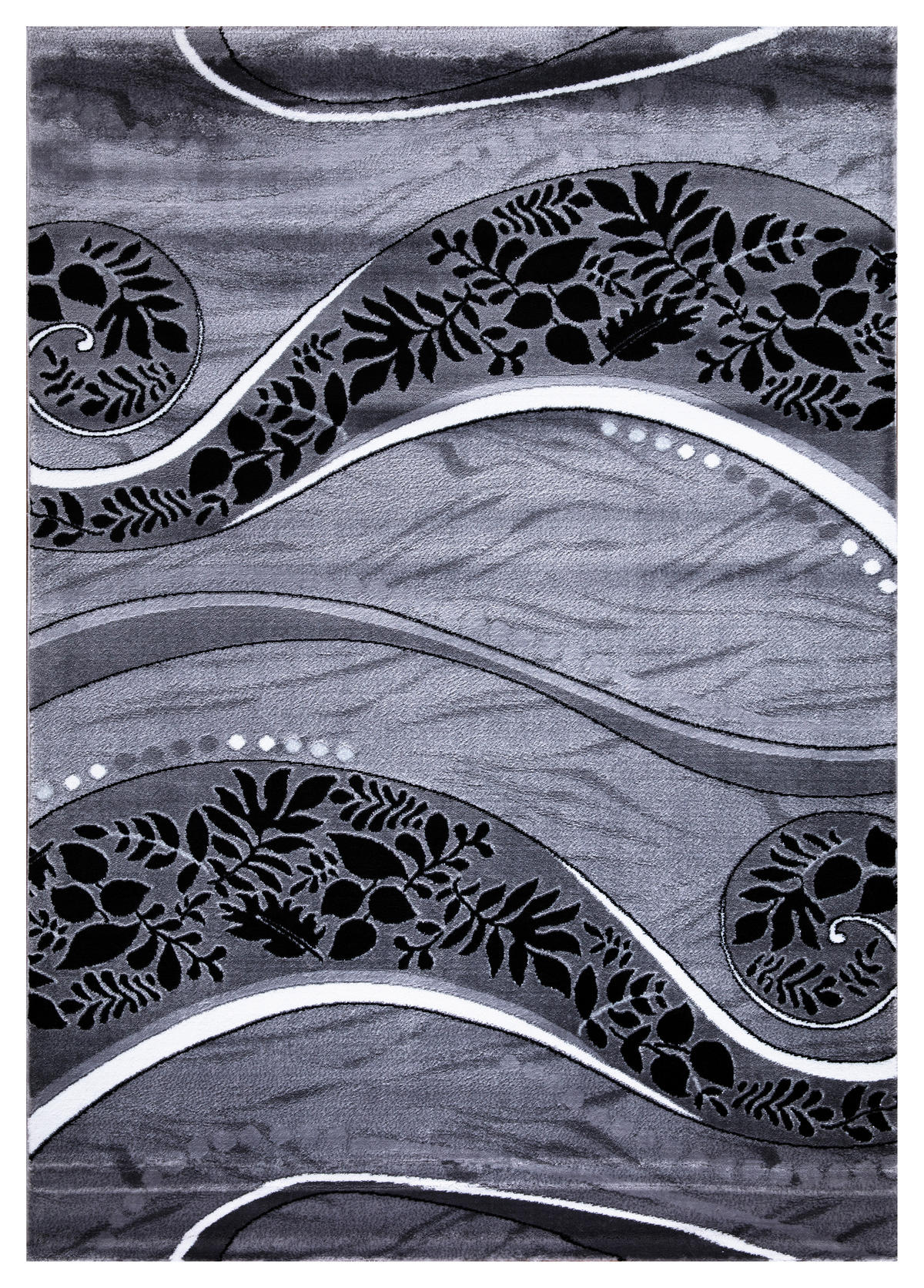 VINTAGE-TEPPICH 120/170 cm Eleysa Grau, Schwarz, Weiß  - Schwarz/Weiß, LIFESTYLE, Textil (120/170cm) - Novel