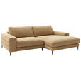 ECKSOFA in Flachgewebe Gelb  253/177 cm  - Gelb/Schwarz, Design, Textil/Metall (253/177cm) - Dieter Knoll