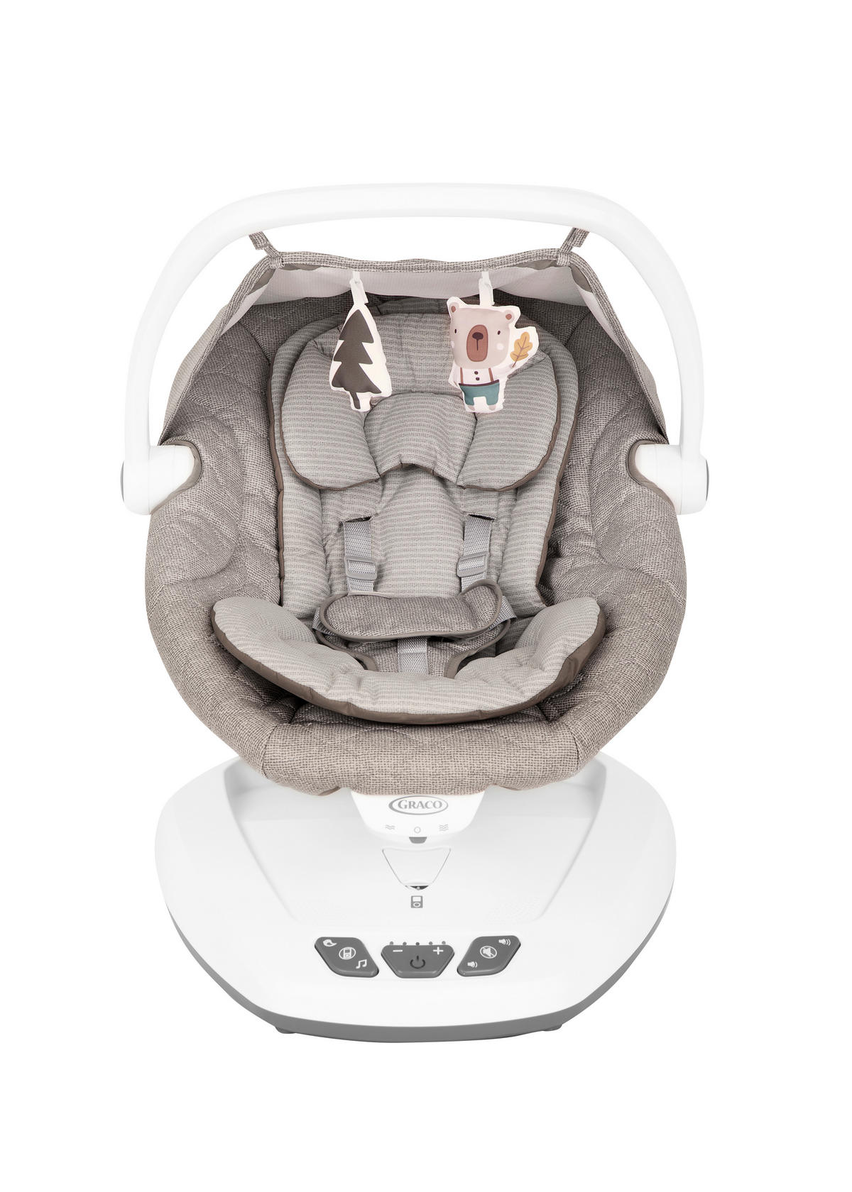 SCHAUKELWIPPE MOVE WITH ME  - Hellgrau/Weiß, Basics, Textil/Metall (69/52,5/67,5cm) - Graco