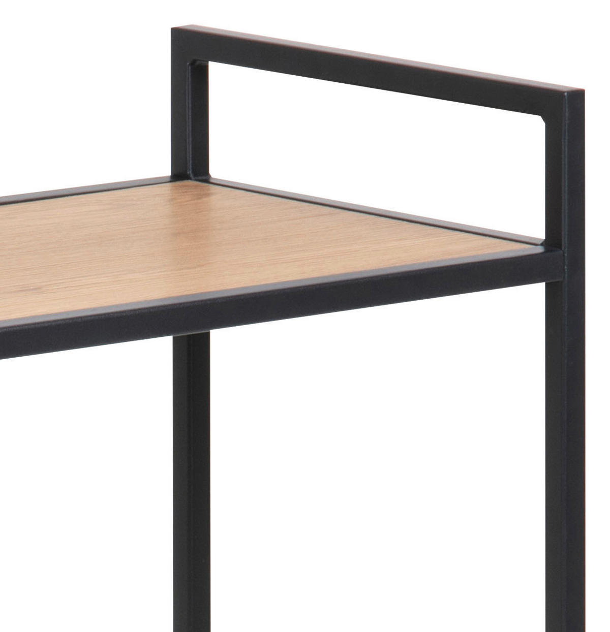 SERVIRNA MIZICA     60/30/75 cm         - črna/barve hrasta, Trend, kovina/leseni material (60/30/75cm) - Carryhome