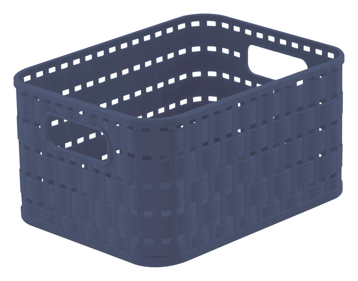 KOŠÍK tmavomodrá - tmavomodrá, Basics, plast (18,3/13,7/9,8cm) - Rotho