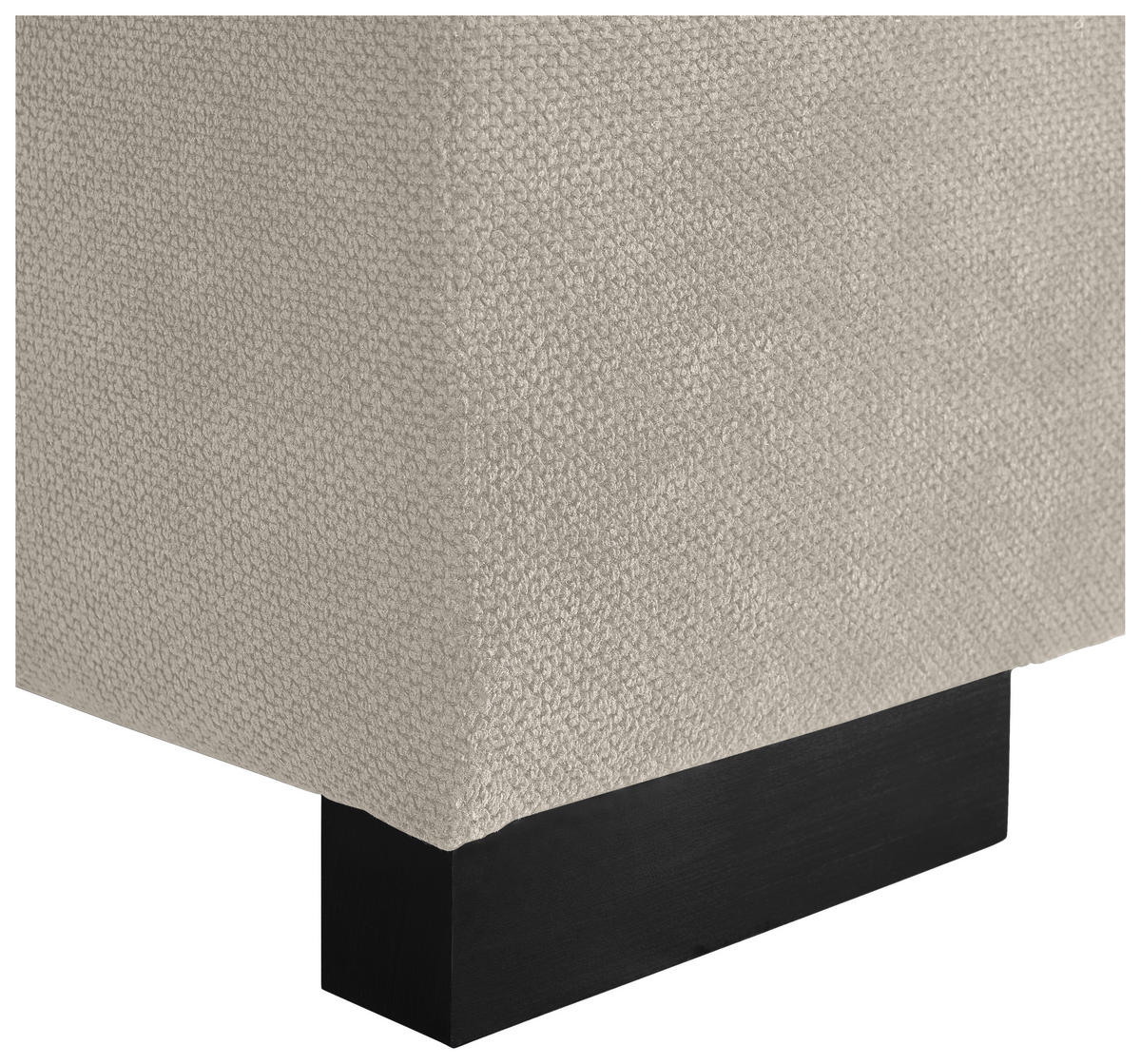 ECKSOFA Beige Webstoff  - Beige/Schwarz, KONVENTIONELL, Holz/Textil (283/244cm) - Carryhome
