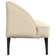SITZBANK in Textil Beige  - Beige/Schwarz, KONVENTIONELL, Textil/Metall (237/85/72cm) - Moderano