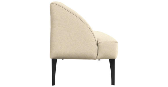 SITZBANK in Textil Beige  - Beige/Schwarz, KONVENTIONELL, Textil/Metall (237/85/72cm) - Moderano