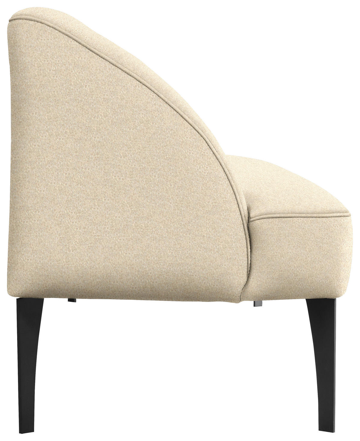 SITZBANK 197/85/72 cm Velours Beige Metall  - Beige/Schwarz, KONVENTIONELL, Textil/Metall (197/85/72cm) - Moderano