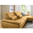 ECKSOFA in Echtleder Gelb  - Gelb/Schwarz, Design, Leder/Metall (332/193cm) - Dieter Knoll