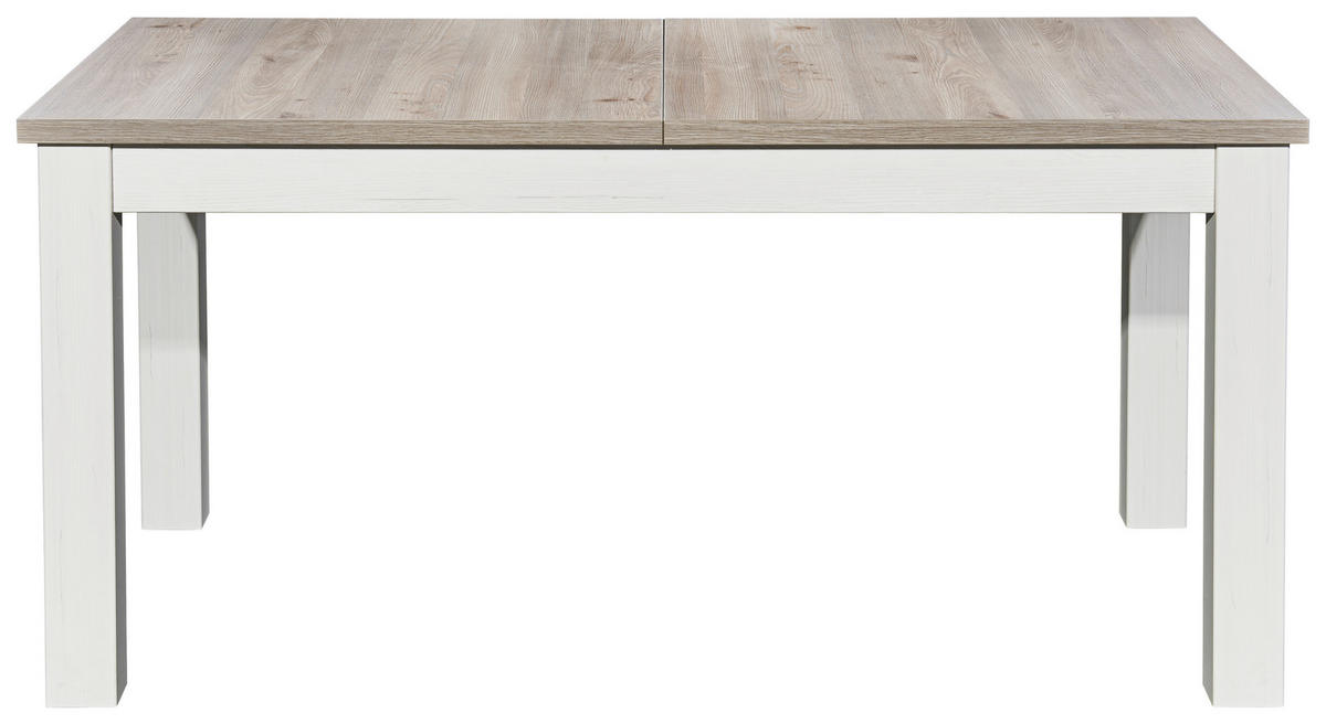 ESSTISCH Weiß, Eichefarben rechteckig  ausziehbar  - Eichefarben/Weiß, Design, Holzwerkstoff (160-240/90/76cm) - SetOne by Musterring