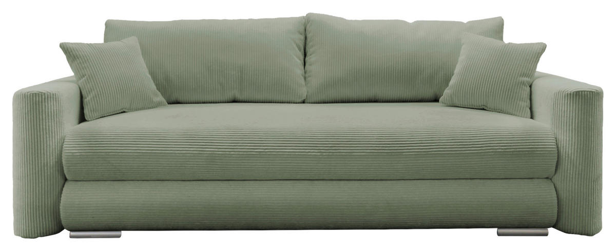 ROZKLADACIA POHOVKA, textil, zelená - zelená/strieborná, Design, textil/plast (232/88/105cm) - MID.YOU