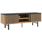 LOWBOARD  in 160/55/45 cm  - Schwarz/Akaziefarben, LIFESTYLE, Holz/Metall (160/55/45cm) - Landscape