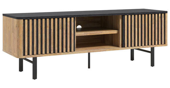 LOWBOARD  in 160/55/45 cm  - Schwarz/Akaziefarben, LIFESTYLE, Holz/Metall (160/55/45cm) - Landscape