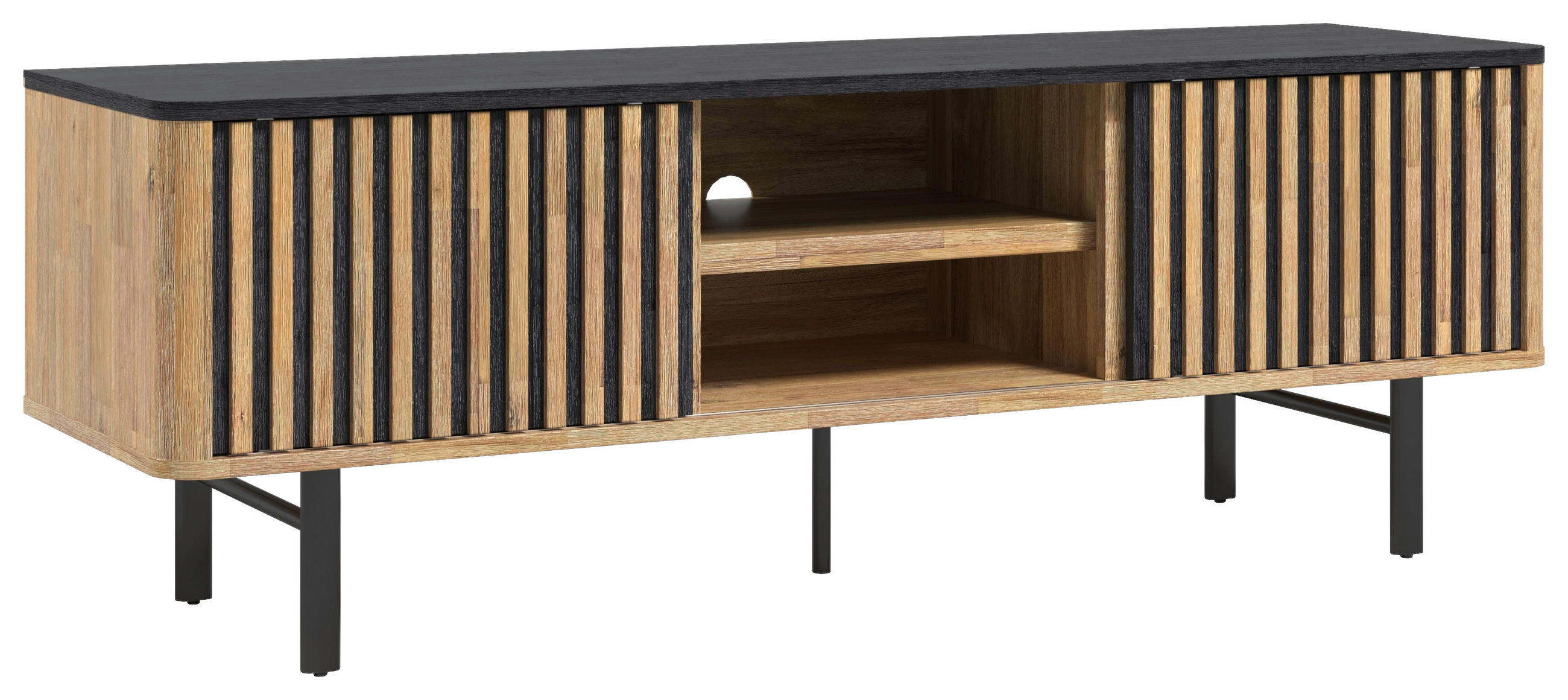 Landscape NÍZKÁ KOMODA, akácie, černá, barvy akácie, 160/55/45 cm