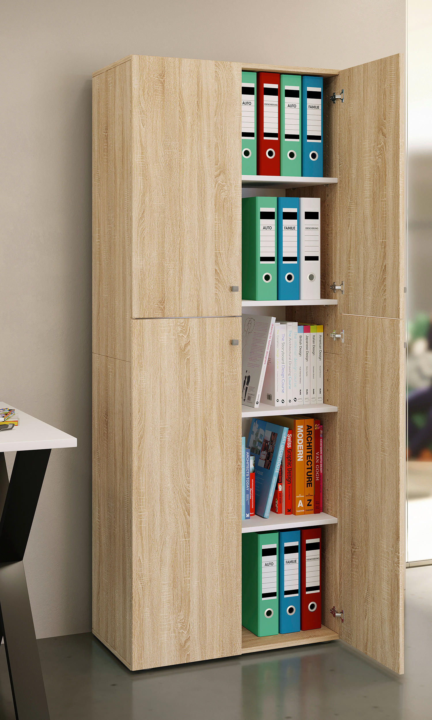 AKTENSCHRANK Eichefarben - Eichefarben, KONVENTIONELL, Holzwerkstoff (70/182/37cm) - MID.YOU