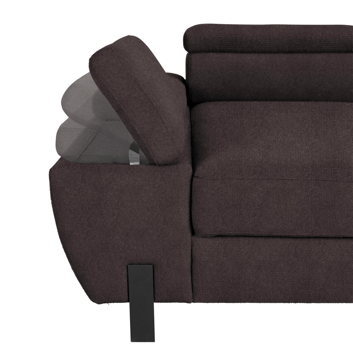 HÖRNSOFFA i vävt tyg grafitfärgad  - grafitfärgad/svart, Modern, metall/trämaterial (277/90/93cm) - MID.YOU