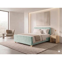 BOXBETT 160/200 cm  in Mintgrün  - Kernbuche/Mintgrün, MODERN, Holz/Textil (160/200cm) - MID.YOU