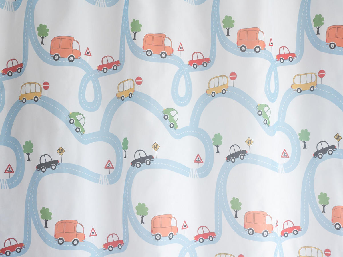PERDEA  - albastru/alb, Basics, textil (295cm)