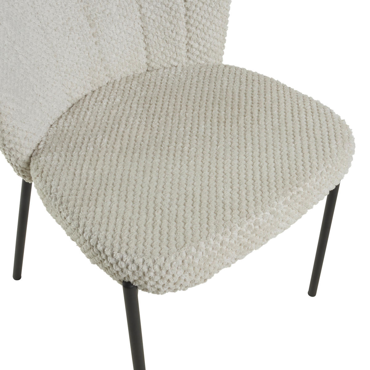 STUHL Struktur Beige Pappel Sperrholz  - Beige/Schwarz, LIFESTYLE, Holz/Textil (55/79/59cm) - Livetastic