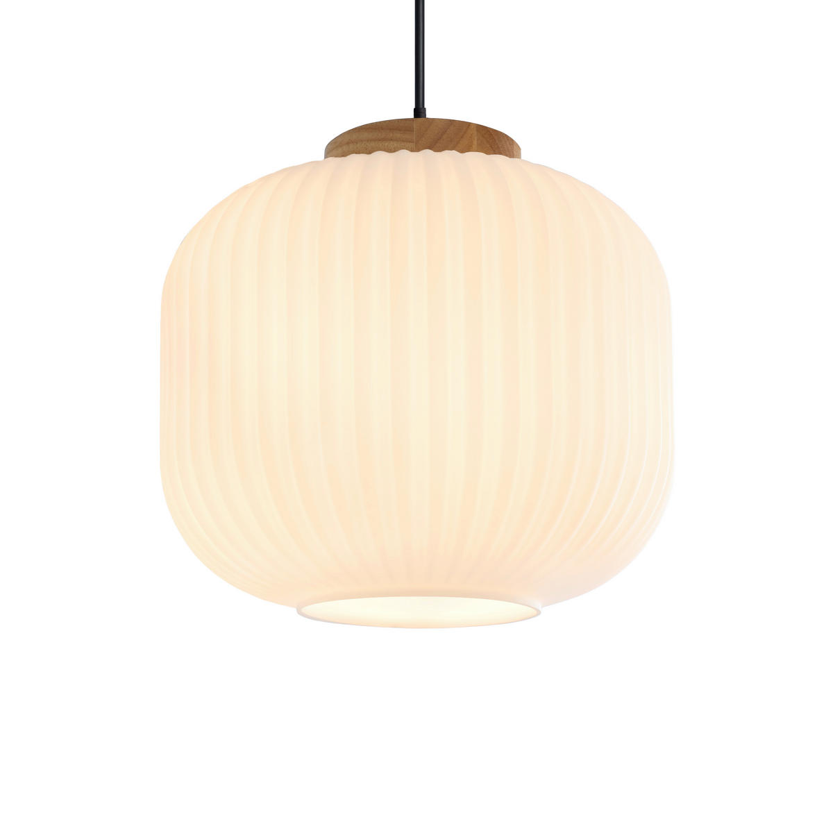 HÄNGELEUCHTE 84.5/20/120 cm  - Weiß, Trend, Glas/Holz (84.5/20/120cm) - Collet's Monde