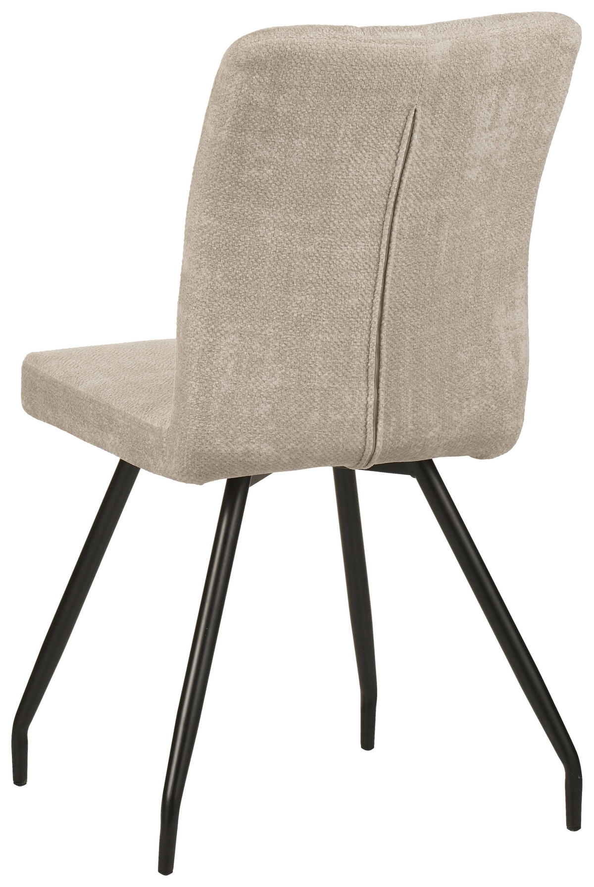 STUHL Mikrofaser Beige  - Beige/Schwarz, Design, Textil/Metall (44/88/59cm) - Boxxx