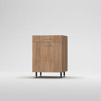 KONYHAI ALSÓSZEKRÉNY - tölgyfa, Basics, fa/fém (60/87/56cm) - Carryhome