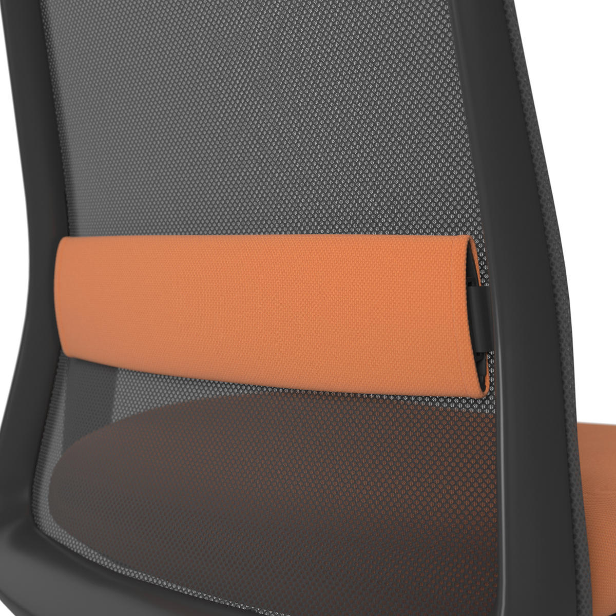 DREHSTUHL Orange, Schwarz  - Schwarz/Orange, MODERN, Kunststoff/Textil (70/103-115/70cm)