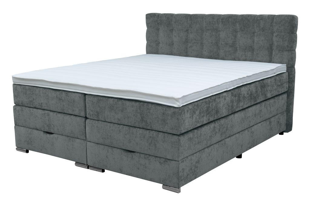 BOXSPRING KREVET      - Moderno, drvni materijal/tekstil (165/120/215cm) - Hom`in