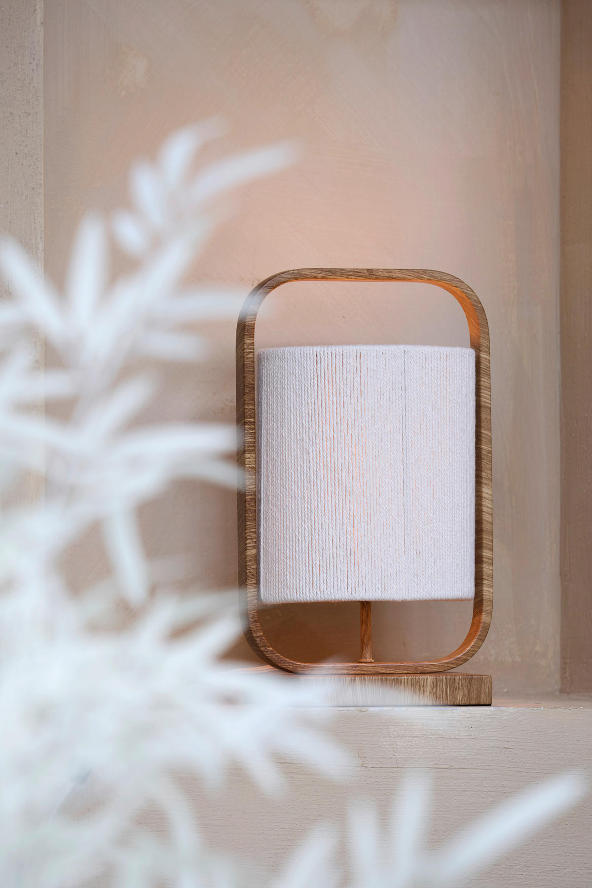 TISCHLEUCHTE Lecce 15/37,5/22,5 cm  - Braun, Design, Kunststoff/Textil (15/37,5/22,5cm) - Light & Living