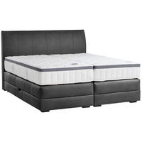 BOXSPRINGBETT 200/200 cm  in Anthrazit  - Wengefarben/Anthrazit, KONVENTIONELL, Holz/Textil (200/200cm) - Novel