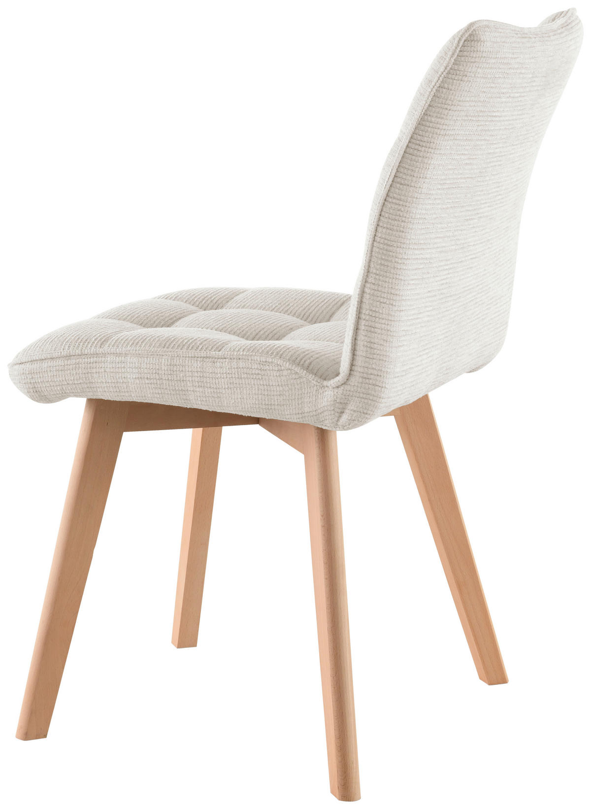 STUHL Leinenoptik Beige Buche, Pappel massiv, Sperrholz  - Eichefarben/Beige, LIFESTYLE, Holz/Textil (45/88/62cm) - Livetastic