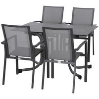 GARTENTISCHGRUPPE  - Anthrazit/Alufarben, KONVENTIONELL, Keramik/Textil - Siena Garden